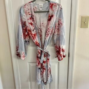 Plum Pretty Sugar Floral Rayon Bridal Robe Women’s XS